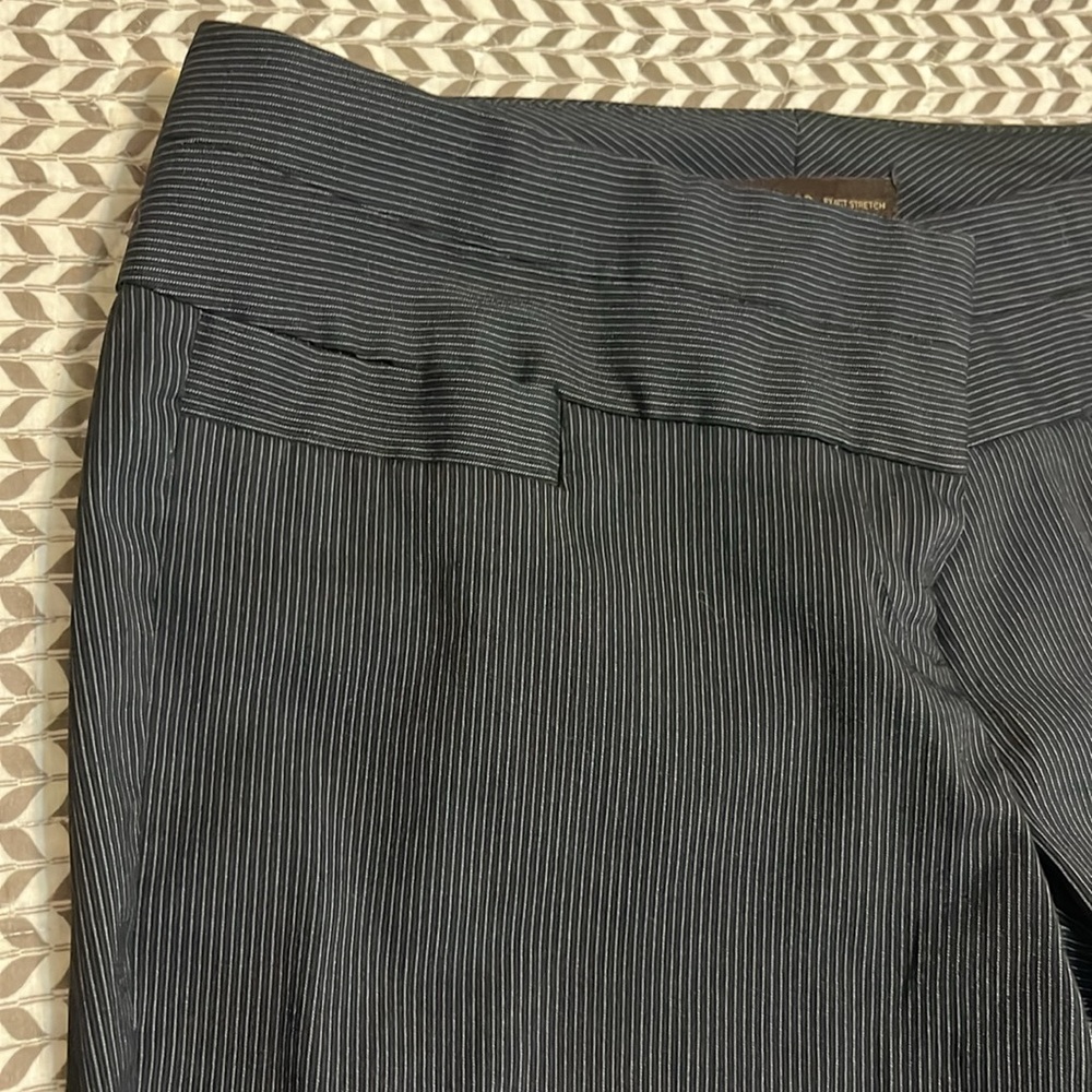 Limted stretch black pinstripe suit pant